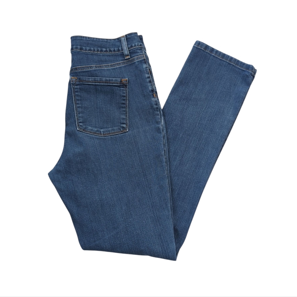 L. L. Bean Classic Fit High Rise Straight Leg Denim Jeans 6MT Blue Pockets